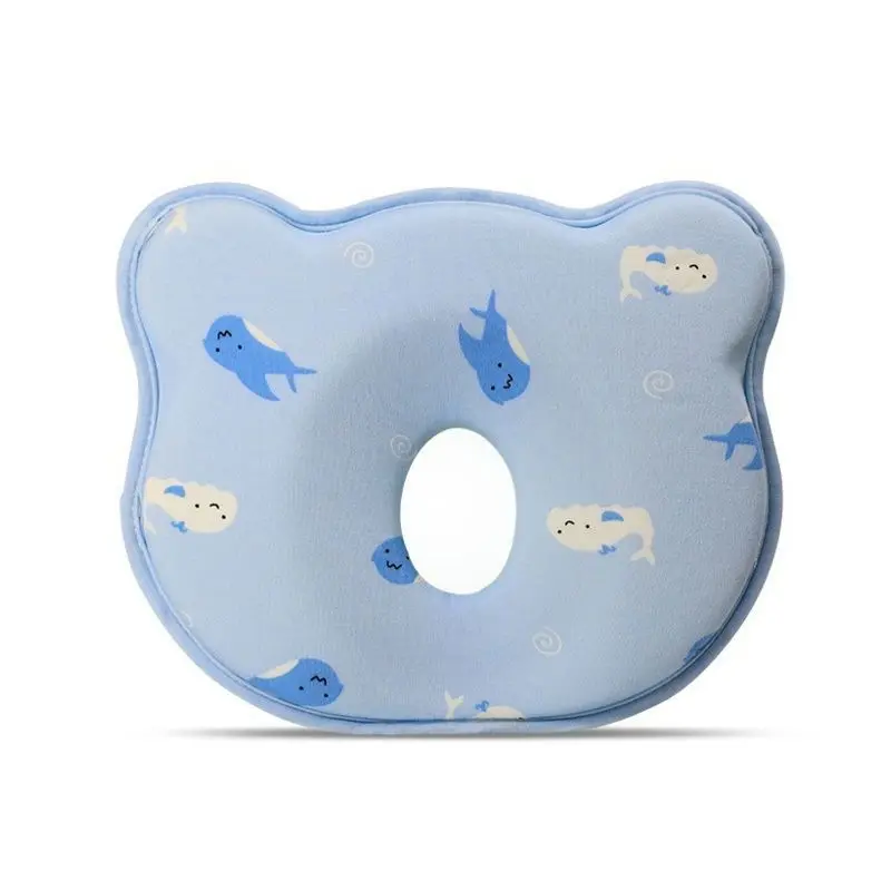 Memory Foam Baby Pillow Soft Cozy Breathable Bedding Set for Infants Prevent Flat Head Tummy for Small Boys and Girls