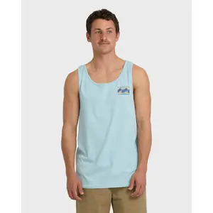 Crayon Wave Premium Tank - Dusty Blue