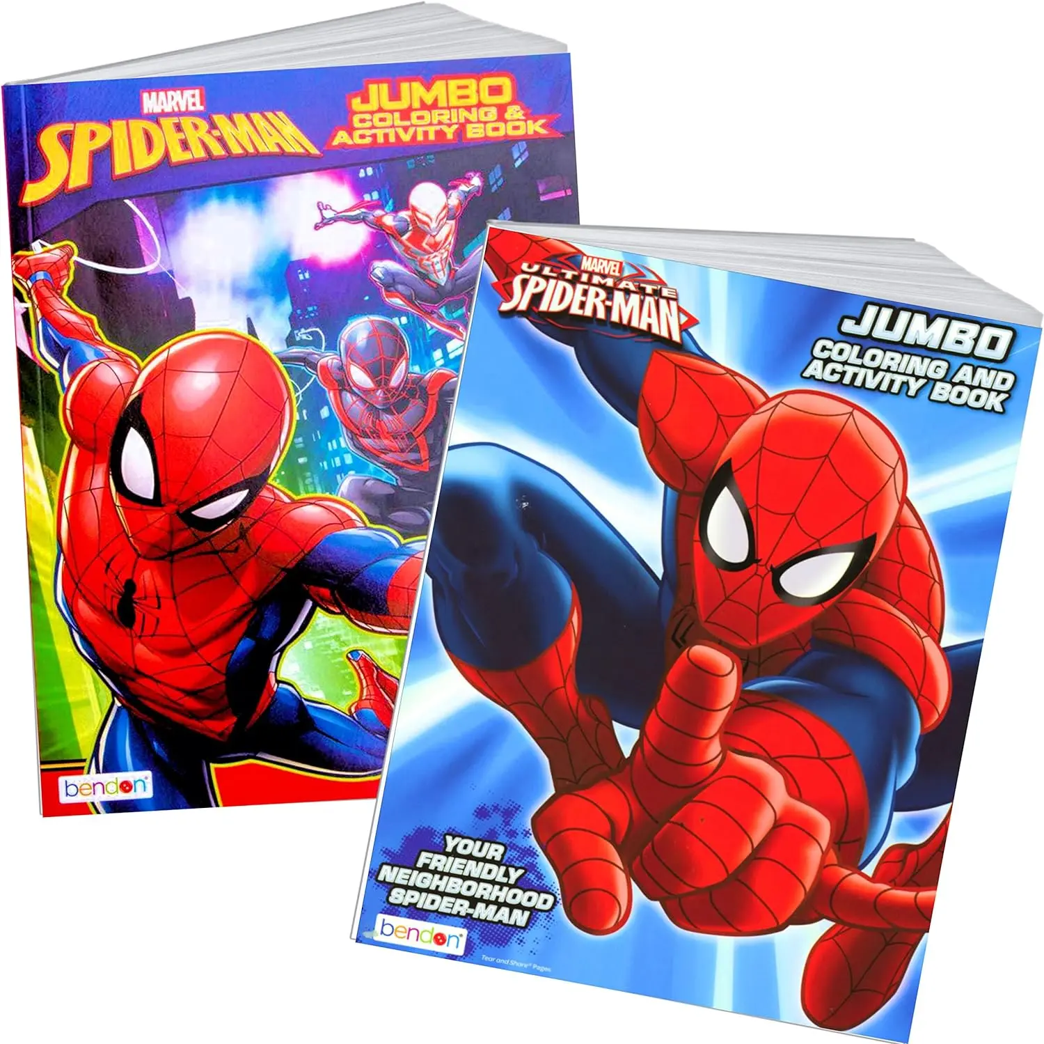 Spider-Man Coloring & Activity 2-Book Set - Fun Puzzles, Games for Christmas Coloring (Children's Activity Books)