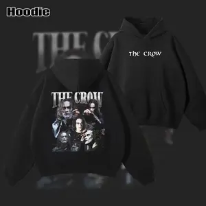 Eric Draven The Crow 90s Movie 2 side T-SHIRT, Movie Shirt , Unisex Horror Action Film Washed Tee Double Print Graphic Tee ,Gift For Movies Lovers Casual Clothing Fabric Menswear Top Sweatshirtsenswear Womenswear