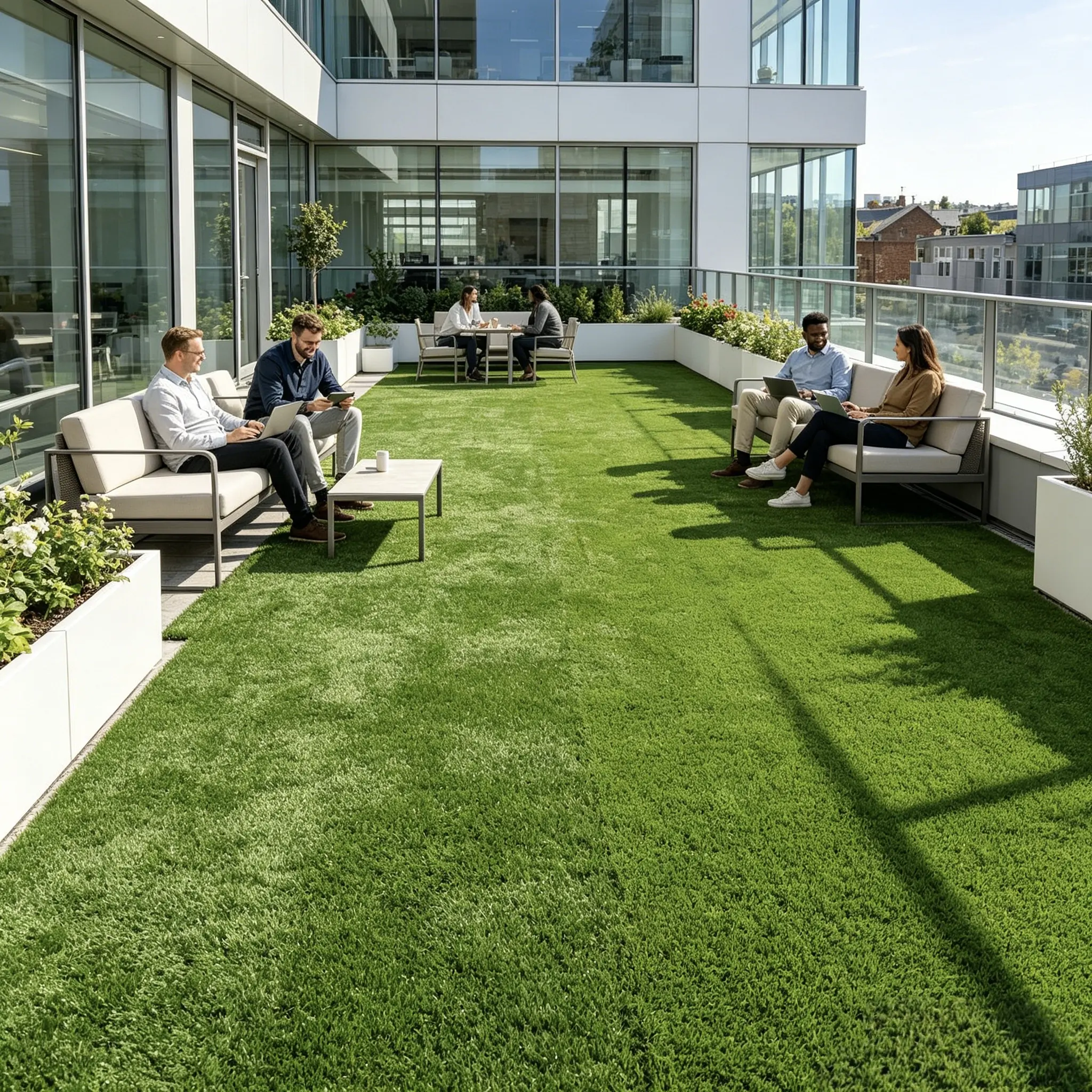 Realistic Artificial Grass Turf Mat with Drainage, Pet Friendly & UV Resistant Synthetic Lawn for Indoor/Outdoor Use, Easy Clean Rug for Garden, Balcony, Patio, Deck