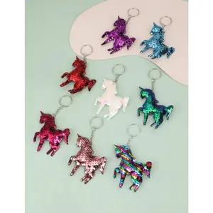 Sequin Unicorn Keychain