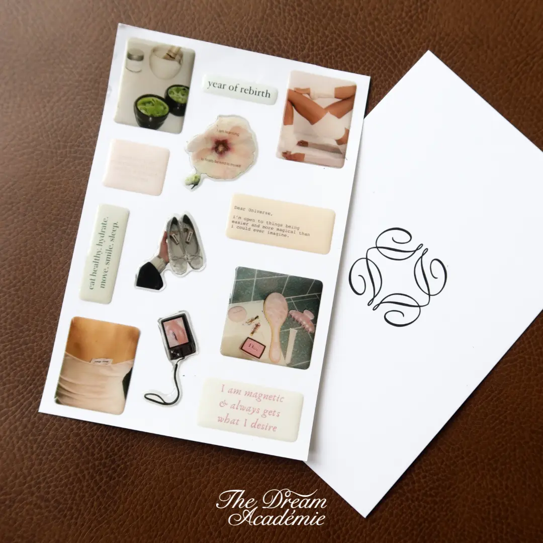 Inner Bloom 3D Epoxy Sticker Set - 12 High-Quality Affirmation Stickers with Glossy Finish, Durable & Easy to Apply