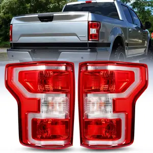 Nilight Taillight Assembly Compatible with 2018 2019 2020 Ford F150 F-150 Pickup Truck Rear Lamp Replacement OE Style Red Housing with Bulbs and Harness Driver and Passenger side