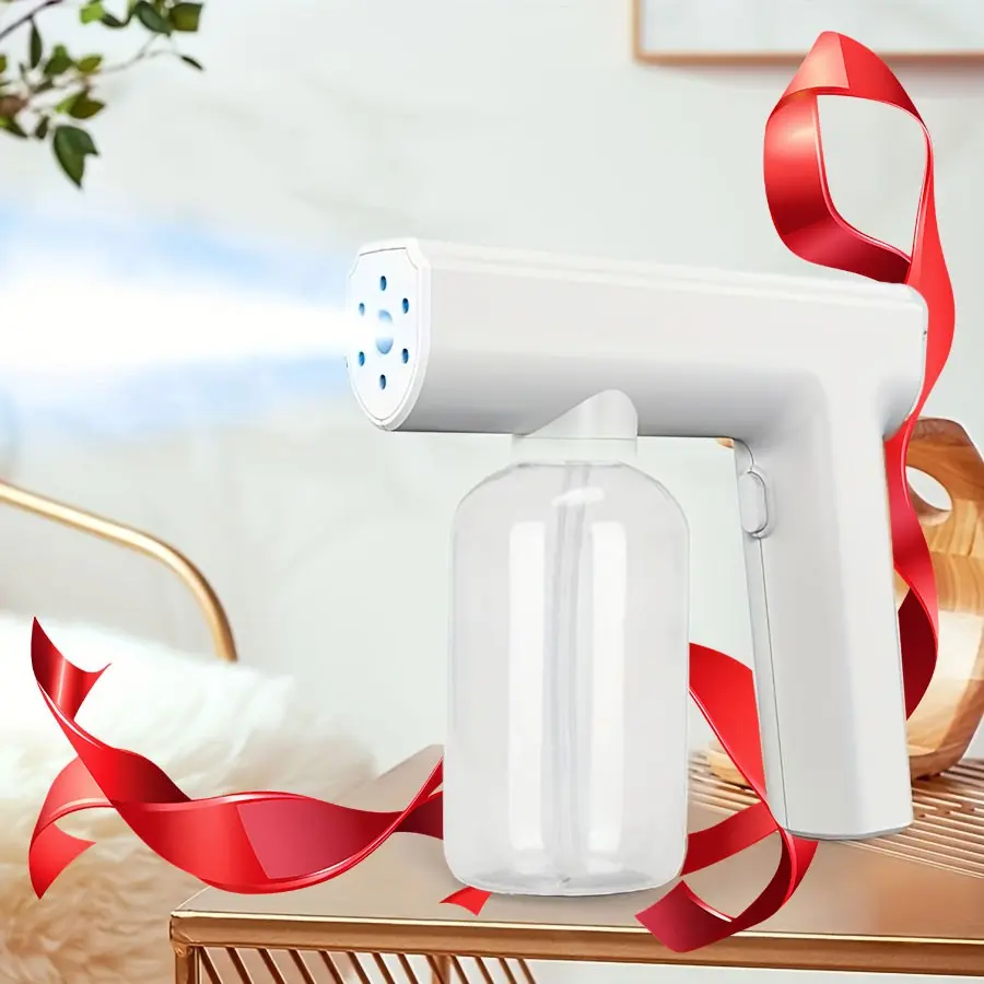 Electric Nano Spray Gun 300ML Rechargeable Air Humidifier Blue Light Mist Maker Usb Powered Humidifier USB Charging 1200mah Battery Aromatherapy Diffuser Fragrance Aroma Humidifier Mother's Day Gift