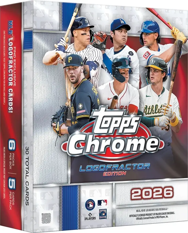 1 (ONE) BOX of 2026 Topps Chrome Baseball LOGOFRACTOR Edition