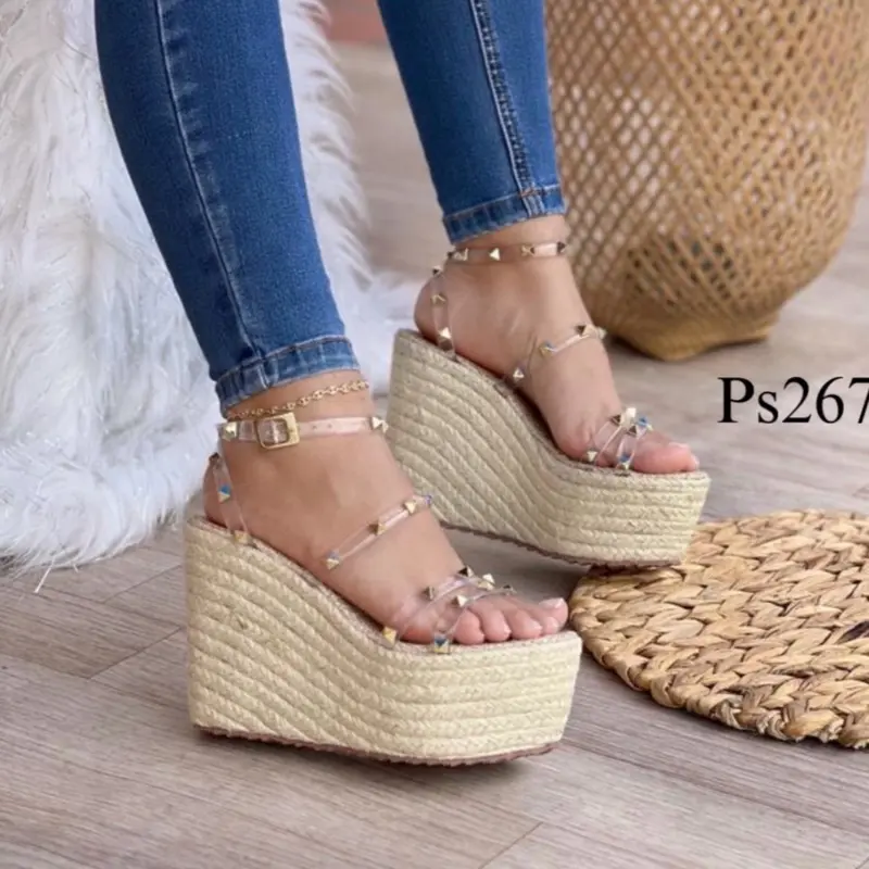 MELISSA / Women's Yute Platform Wedge Sandals, Colombian Walking Shoes, 12cm Heel Height