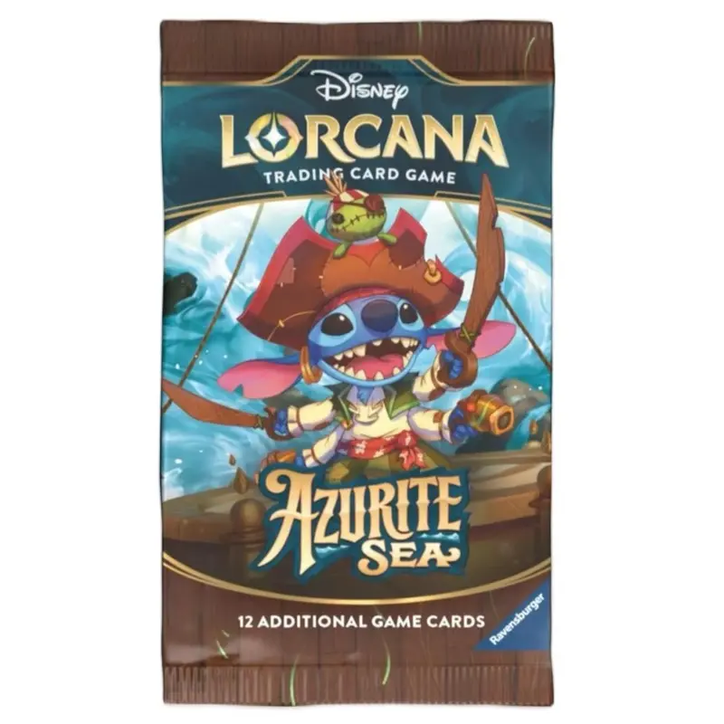 Disney Lorcana Trading Card Game Azurite Sea 12 Additional Game Cards - Assorted Single Booster Pack