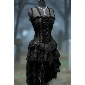 PARIS CABARET DRESS - BLACK TAFFETA