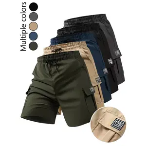 Men’s Summer New Arrival Cargo Shorts, Single Pack, Multicolor — Fashionable Casual Workwear Shorts for Outdoor Running with Drawstring and Multiple Pockets
