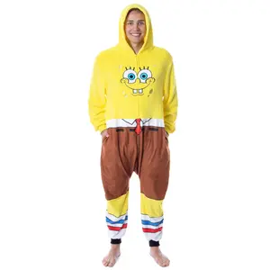 Nickelodeon Mens' SpongeBob SquarePants Character Union Suit Costume Sleep Pajama Nickelodeon Mens' SpongeBob SquarePants Character Union Suit Costume Sleep Pajama
