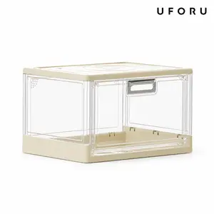 UFORU  Protect your sports shoes! Thick transparent shoe box with magnetic door, dustproof, stackable and foldable shoe box, suitable for sports shoes/boots#SummerWins