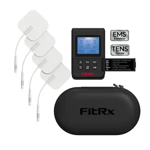FitRx TheraMode TENS Unit, 2-in-1 Pain Relief EMS and TENS Unit Muscle Stimulator with Electrode Pads