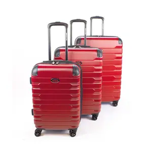 American Flyer Mina 3-Piece Hardside Luggage Se- Red
