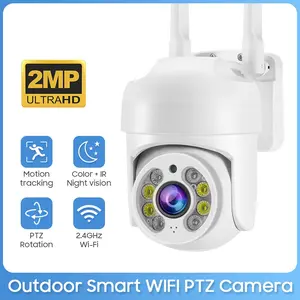 Outdoor Ptz Security Camera with Floodlight & Siren, 2mp 360° Auto Tracking, Ai Human Detection, Color Night Vision, 2-Way Talk, Ip66 & Alexa