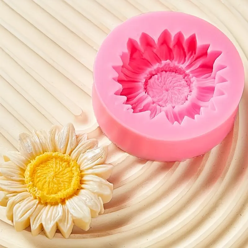 1pc Sunflower Silicone Mold for Chocolate, Mousse & Aromatherapy Candles - Non-Electric Food-Grade Baking Tool, Silicone Baking Molds, Baking Supplies, Bakeware
