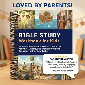 Bible Study Workbook for Kids Notbook: Lessons , Activities, Quizzes, and Questions to Deepen Your Faith (Spiral Bound) NotBook