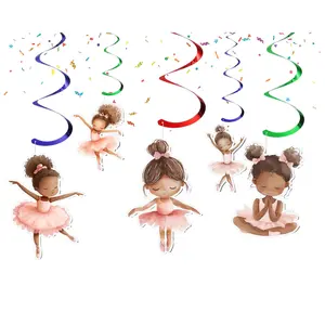 Ballerina Streamers 10 pcs - Elegant Ballet Party Decorations