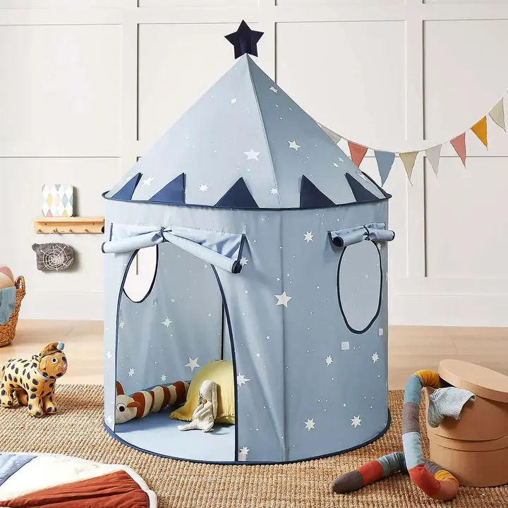 Tiny Land Kids Play Tent, Large Indoor Castle Playhouse with Carry Bag and Window, Ages 3+