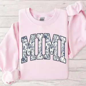 Floral Mimi Sweatshirt, Mimi Sweatshirt, Mimi Crewneck, Best Mimi Shirt, Toile De Jouy, Chinoiserie, Mother's Day Gift, New Mom Gift, Mimi
