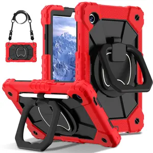 Shockproof Tablet Case with Stand & Handle, 1 Count Adjustable Stand Tablet Cover, Tablet Accessories Compatible with Samsung Galaxy Tab A7 Lite T225 T220