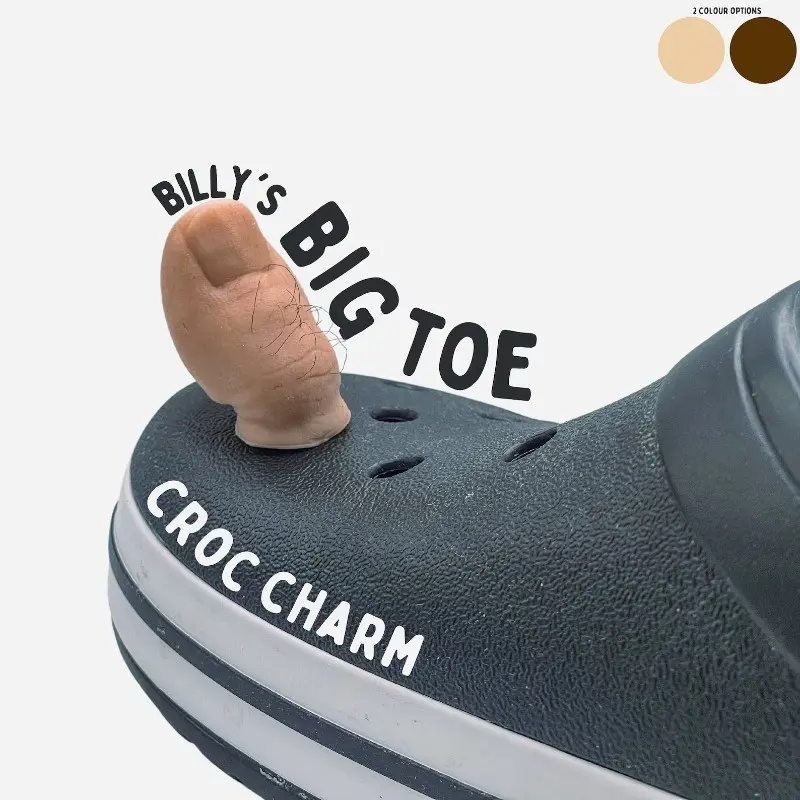 Funny Big Toe Shoe Flower, 3D Realistic Toe Sandal Decoration Clip, Halloween Party Daily Wear Accessory, Creative Fun Footwear Ornament, Shoe Charms, Clog Shoe Decorations, Clog Accessories, Decorative Shoe Accessories