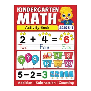 Kindergarten Math Activity Book Addition Subtraction Counting Ages 5-7 - Paperback