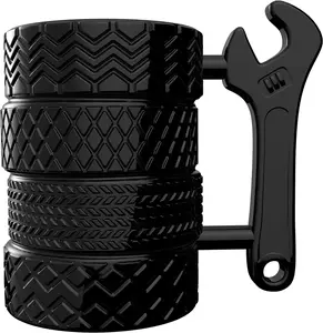 MISHOWNET Tire Coffee Tea Mug Gift for Car Lovers Mechanics Car Enthusiasts Christmas Gifts for Man Birthday Gift