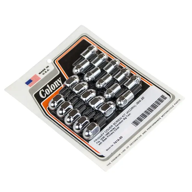 Colony 7414-20 Acorn Primary Cover Screw Kit | Harley Big Twin 1936–1969