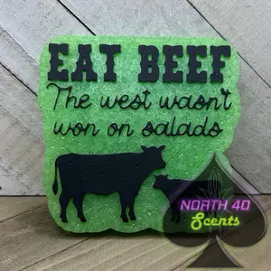 North 40 Scents Car Freshener - Eat Beef The West Wasn't Won on Salads Aroma Beads with High Quality Fragrance Oil Handmade for 3-6 Weeks Scent