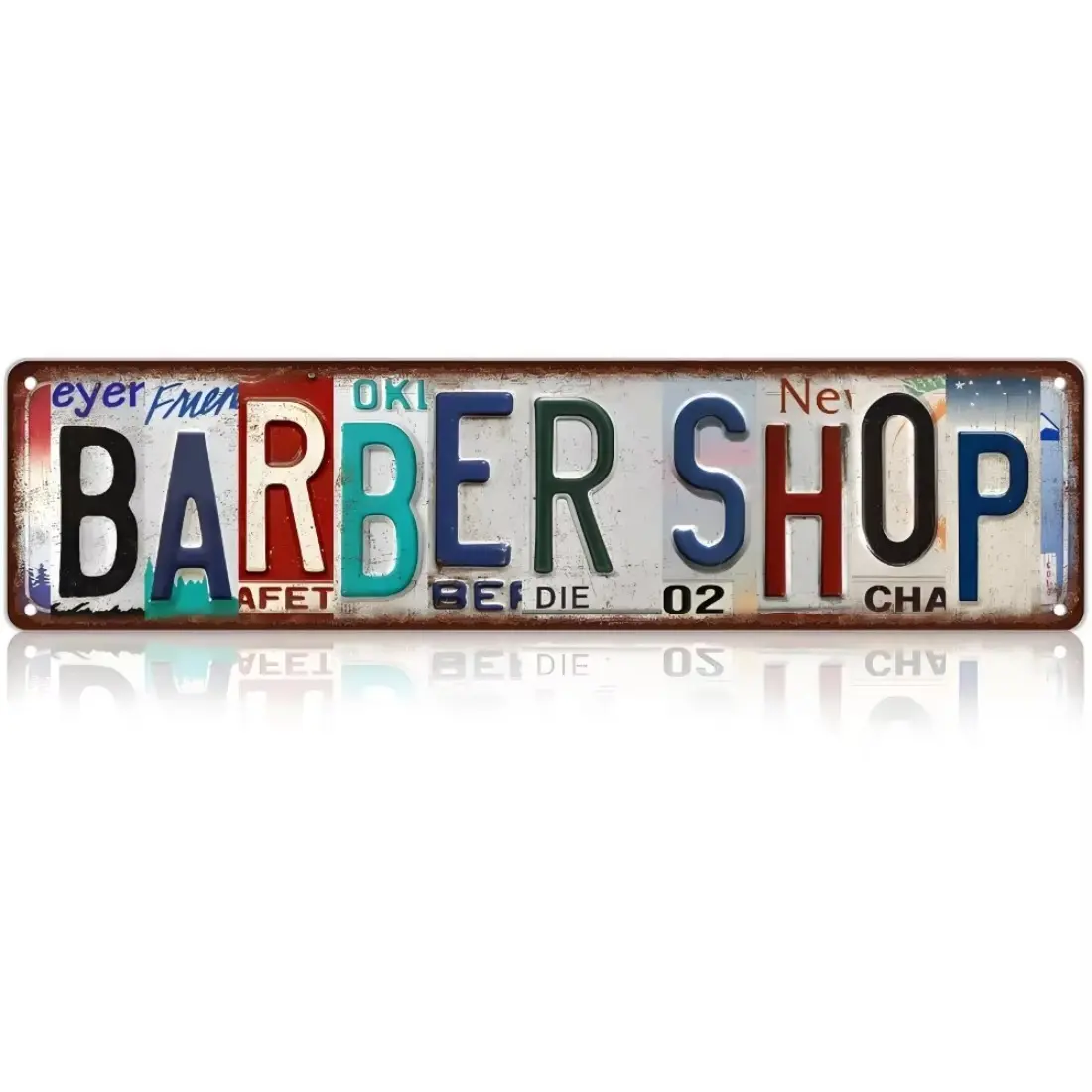 Vintage Hair Salon Metal Sign, 16x4 Inch Wall Decor for Barber Shop, Retro Style Art Decoration, Durable and Stylish Design