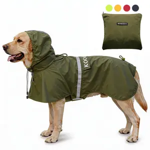 KOOGAL Breatheshield Dog Raincoat - Waterproof Windproof Rain Jacket, for Small Medium Large Extra Large Dogs, Reflective Full-Body Coverage Dry Suit