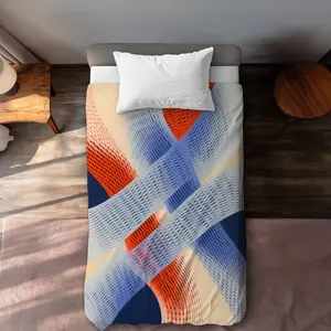 MWW C1DCTSW01X8KUT Abstract Threading White Twin Size Duvet Cover - Elegant Home Decor