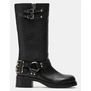 Steve Madden ASTOR BLACK LEATHER Boots Steve Madden ASTOR BLACK LEATHER Boots