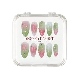 KNOCK.KNOCK NAILS 2026 | Peach Oolong｜10PCS 100% Handmade Press-on Nails