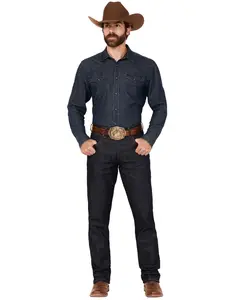 Wrangler Men's Retro Men'S Selvedge Dark Wash Slim Straight Stretch Denim - 112364208