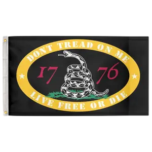 Gadsden 1776 Live Free or Die 3'X5' Flag 100D Polyester (90cm x 150cm) (G10) RolFlags