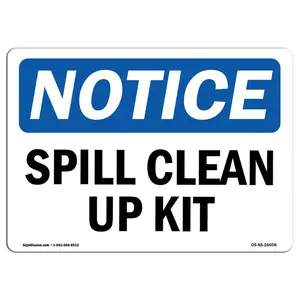 SignMission  OSHA Notice Sign - Spill Clean Up Kit Sign