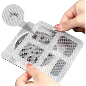 Disposable Shower Drain Cover Hair Catcher 4" X 4" Square Mesh Sticker for Bathroom Laundry Bathtub Kitchen Sink Human & Pet Hair Catching 30 Pack