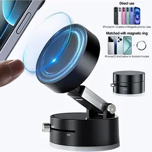 360° Rotating Vacuum Magnetic Suction Cup Phone Mount Hands-Free Foldable Holder