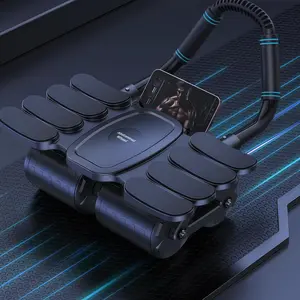 Automatic Rebound Abdominal Wheel Roller, 4 Wheel Design Abs Roller with Elbow Support & Anti Slip Kneeling Pad, Ab Wheel for Home Gym, Abdominal Fitness Wheel