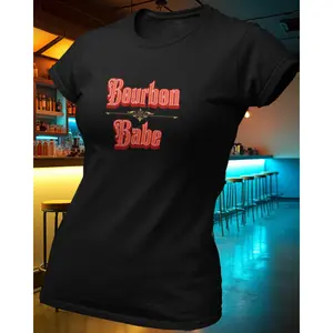Bourbon Babe T-Shirt - Short Sleeve Design with Classic Fit, Ideal for Casual Wear