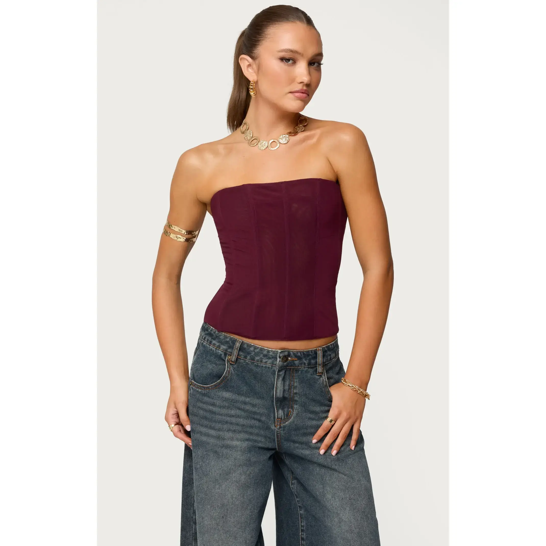Edikted Women's Reed Sheer Mesh Corset