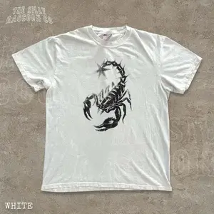 Scorpion Print Y2K Baby Tee, Retro 2000s Dark Aesthetic Unisex Shirt