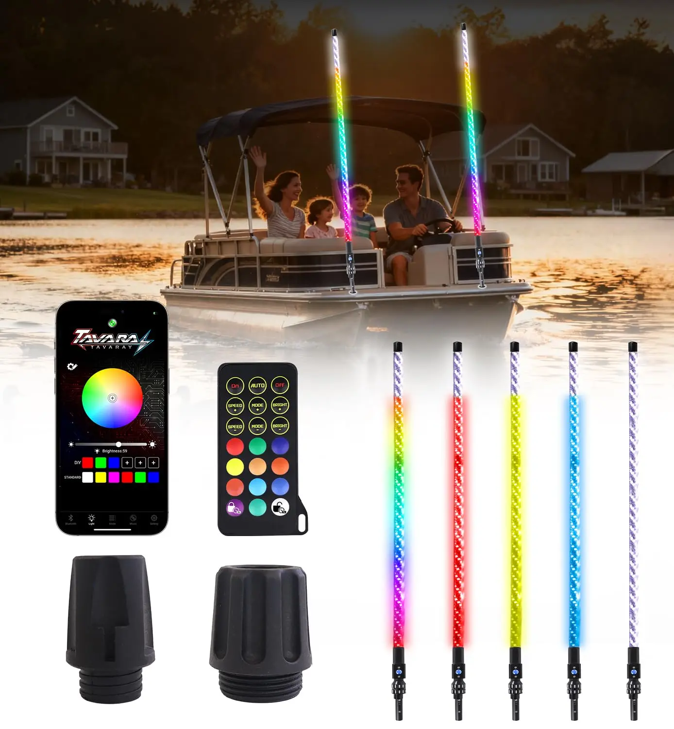 Tavaray RGB LED Boat Navigation Lights for Boats Tavaray RGB LED Boat Navigation Lights for Boats