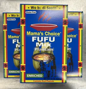 Mama’s Choice Fufu Mix (Plantain), Gluten Free, Enriched African Fufu Flour, Contains Real Plantain, 22 oz (624 g) Pack of 3