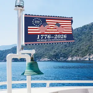 Double-sided American 250th Anniversary Patriotic Backdrop 4th of July Independence Day Party Decor Large USA Flag Banner 1776-2026 Photo Booth Prop for Celebration Events Photography Supplies