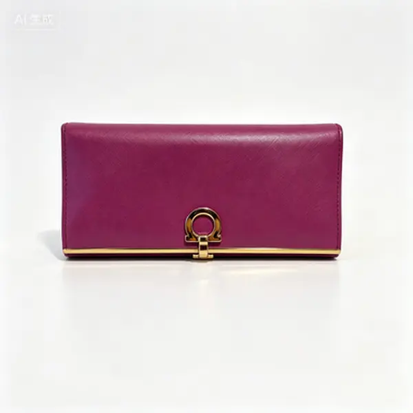Pre-owned SALVATORE FERRAGAMO Ferragamo Vibrant Magenta Saffiano Leather Frame Wallet Signature Gold Gancini Twist Lock Continental Clutch