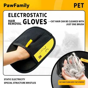 Pet Hair Removal Gloves, Electrostatic Pet Hair Remover, Reusable Cat&Dog Hair Remover for Couch, Furniture, Carpet, Car Seat, Pet Grooming Gloves