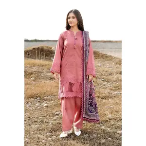 3PC Embroidered stitched Lawn Suit | KCE-3792